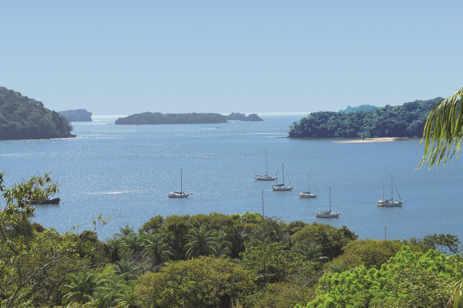 View from Hotel Bocas del Mar over Boca Chica towards the Gulf of Chiriquí
